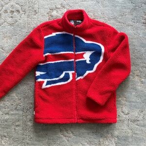 Chaps Red Fleece Jacket with Blue Logo
